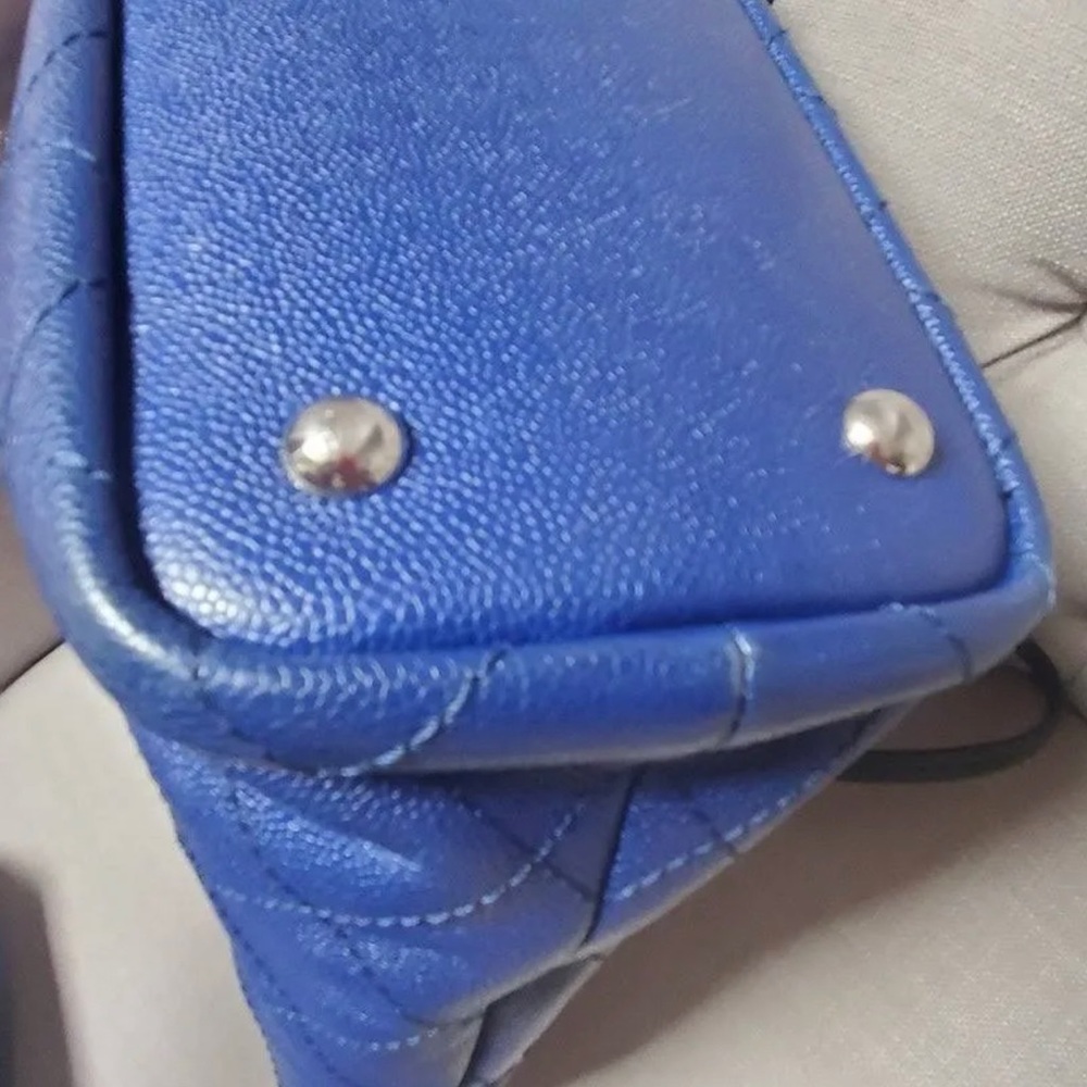 Chanel Grained Calfskin Shopping Fever Tote - Women, Blue - Picture 4 of 9